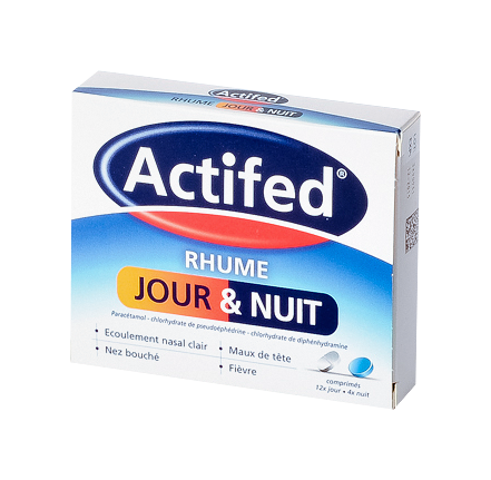 ACTIFED RHUME JOUR ET NUIT CPR 16